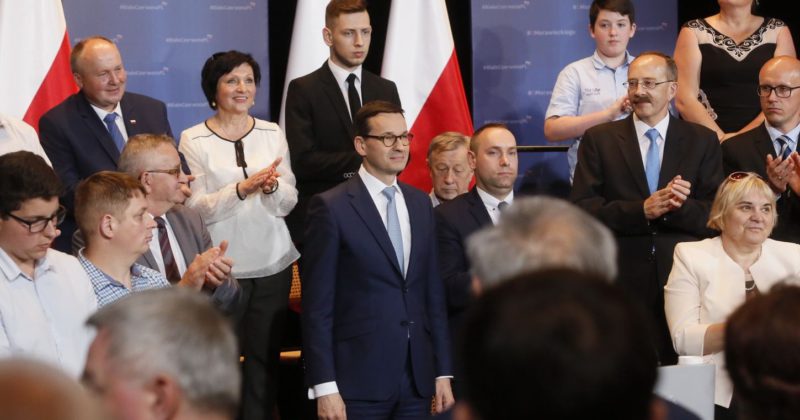 OHP NA KONFERENCJI Z PREMIEREM MATEUSZEM MORAWIECKIM W KIELCACH