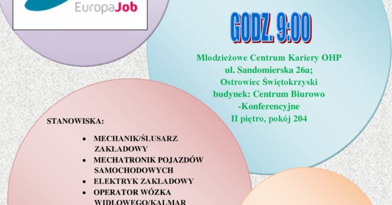 GIEŁDY PRACY W OSTROWCU ŚWIĘTOKRZYSKIM – PAŹDZIERNIK 2018