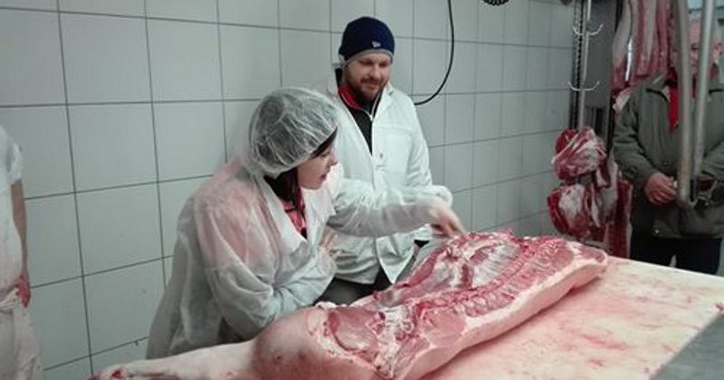KUCHARZE ZE STARACHOWIC W ZAKŁADZIE WĘDLINIARSKIM